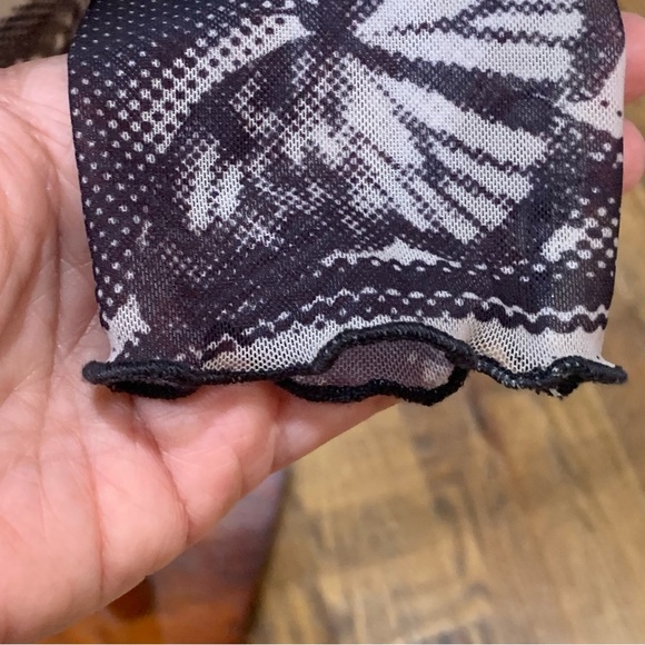 URBAN OUTFITTERS Sheer Mesh Mock Neck Mini Dress Butterfly Print Size XS - Picture 3 of 14